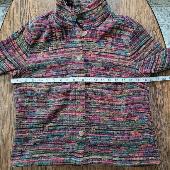 Christopher & Banks Multi-Color Button Front Jacket Size Women's Medium - Picture 6 of 10